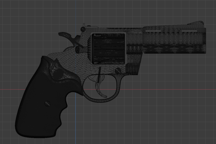 Snub Nose Revolver Prop Gun Pistol  3D Print 487712