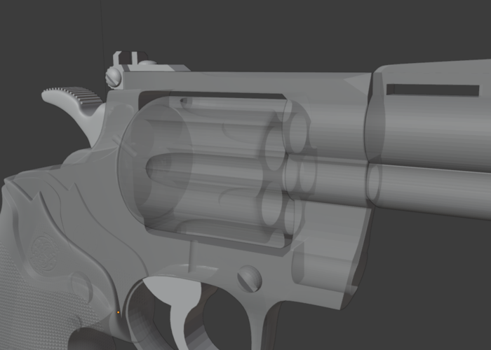 Snub Nose Revolver Prop Gun Pistol  3D Print 487713