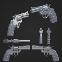 Snub Nose Revolver Prop Gun Pistol  - Thumbnail 7