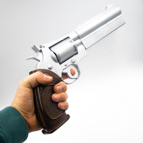 Resident Evil Barry's 44 Magnum Silver Serpent Gun Prop  3D Print 487727