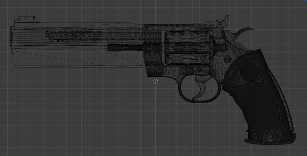 Resident Evil Barry's 44 Magnum Silver Serpent Gun Prop  3D Print 487728