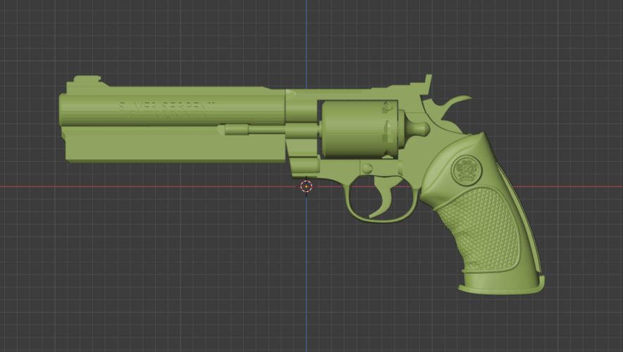 Resident Evil Barry's 44 Magnum Silver Serpent Gun Prop  3D Print 487729