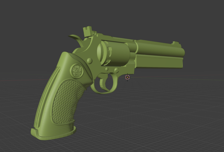 Resident Evil Barry's 44 Magnum Silver Serpent Gun Prop  3D Print 487730