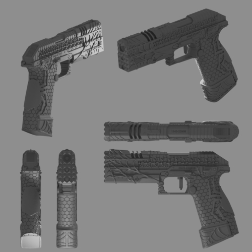 Apex Legends P2020 Shadow Web Skin Pistol Prop  3D Print 487767