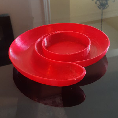 Spiral Dipping Platter 3D Print 487769