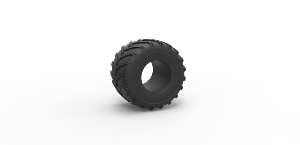 Diecast Monster Jam tire 10 Scale 1:25 3D Print 487799