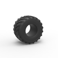 Small Diecast Monster Jam tire 10 Scale 1:25 3D Printing 487799