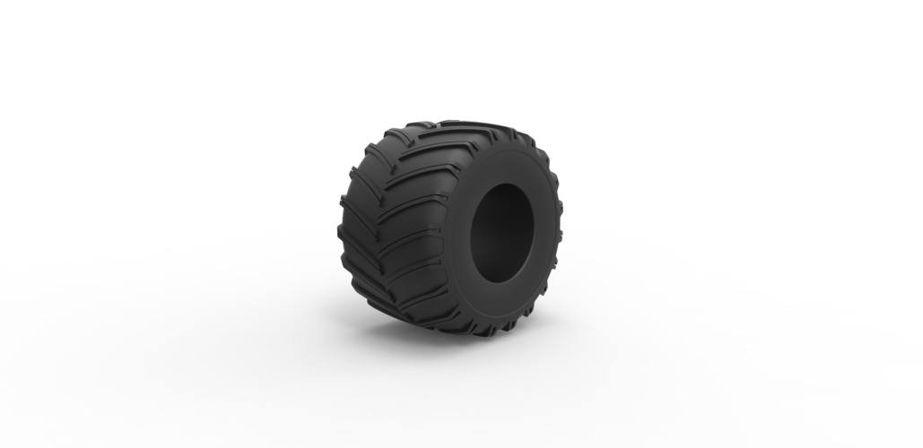 Diecast Monster Jam tire 10 Scale 1:25 3D Print 487800