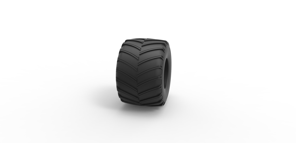 Diecast Monster Jam tire 10 Scale 1:25 3D Print 487801