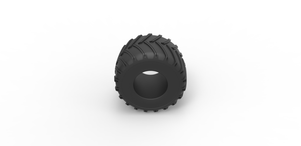 Diecast Monster Jam tire 10 Scale 1:25 3D Print 487804