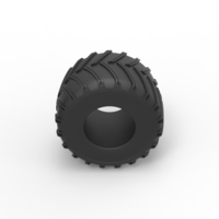Diecast Monster Jam tire 10 Scale 1:25 - Thumbnail 6