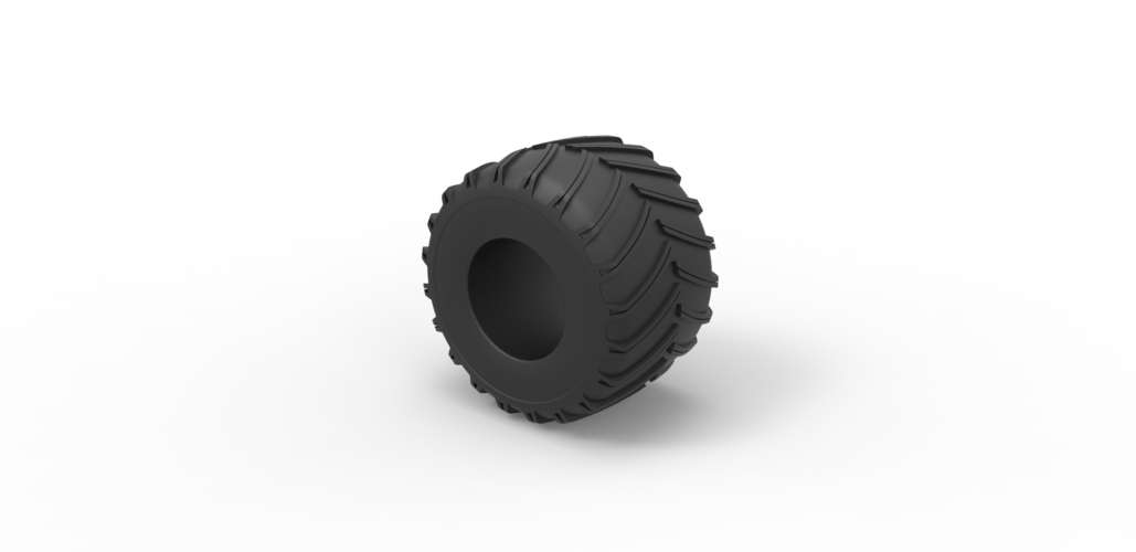 Diecast Monster Jam tire 10 Scale 1:25 3D Print 487805