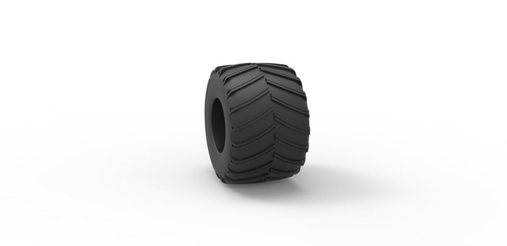 Diecast Monster Jam tire 10 Scale 1:25 3D Print 487806