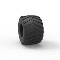 Diecast Monster Jam tire 10 Scale 1:25 - Thumbnail 8