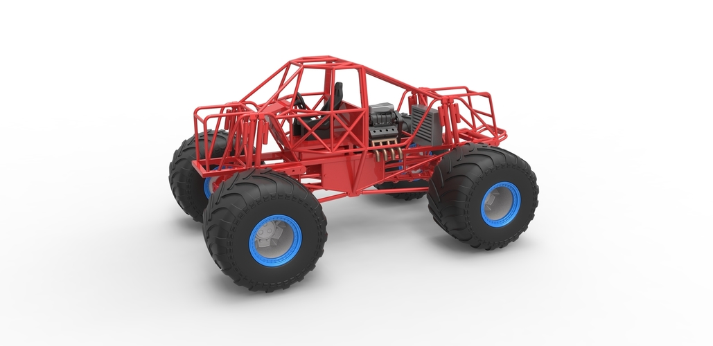 Diecast Monster truck base Scale 1:25 3D Print 487807