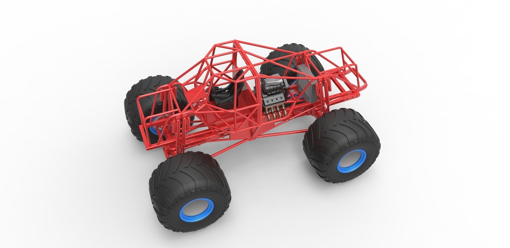 Diecast Monster truck base Scale 1:25 3D Print 487808