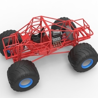Diecast Monster truck base Scale 1:25 - Thumbnail 2