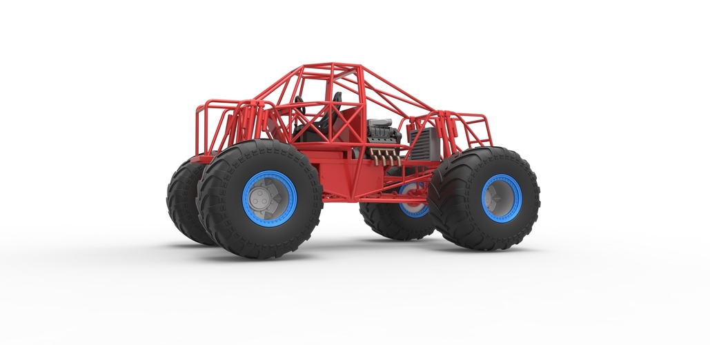 Diecast Monster truck base Scale 1:25 3D Print 487809