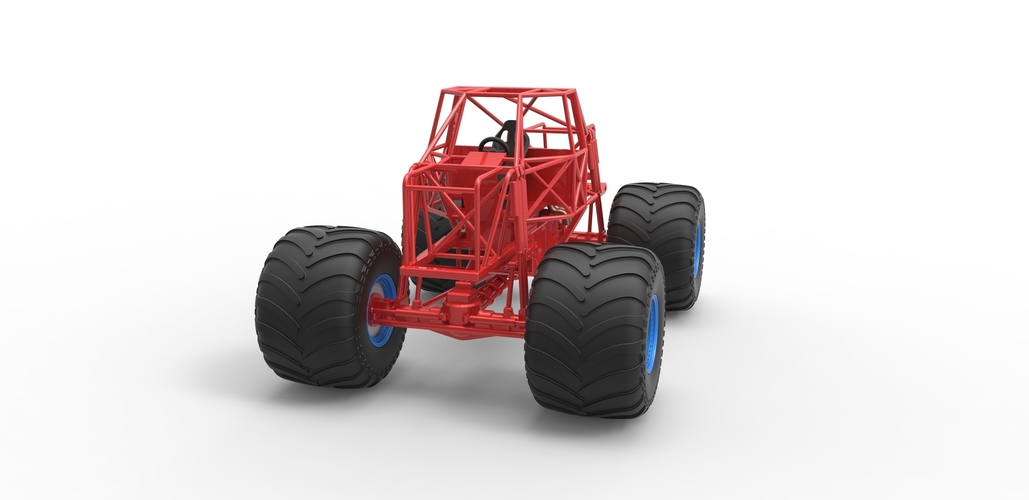 Diecast Monster truck base Scale 1:25 3D Print 487810