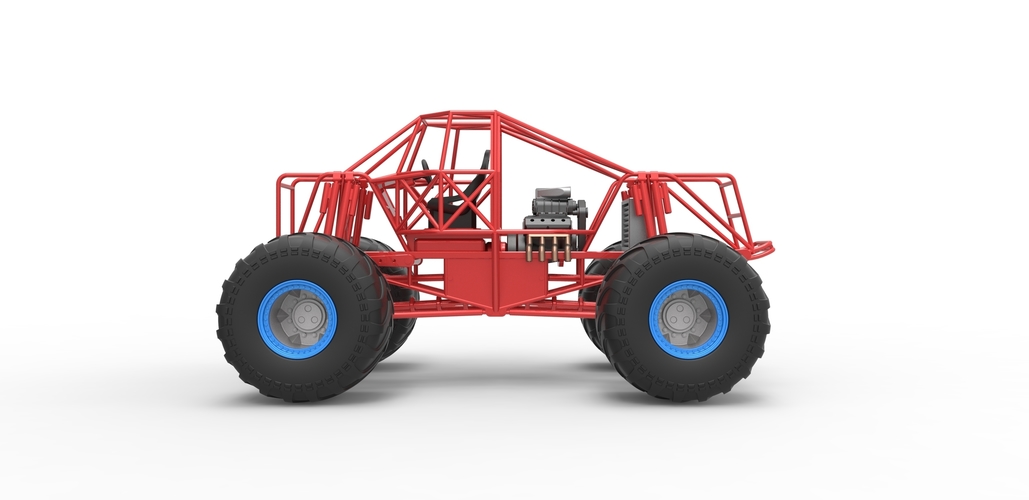 Diecast Monster truck base Scale 1:25 3D Print 487814