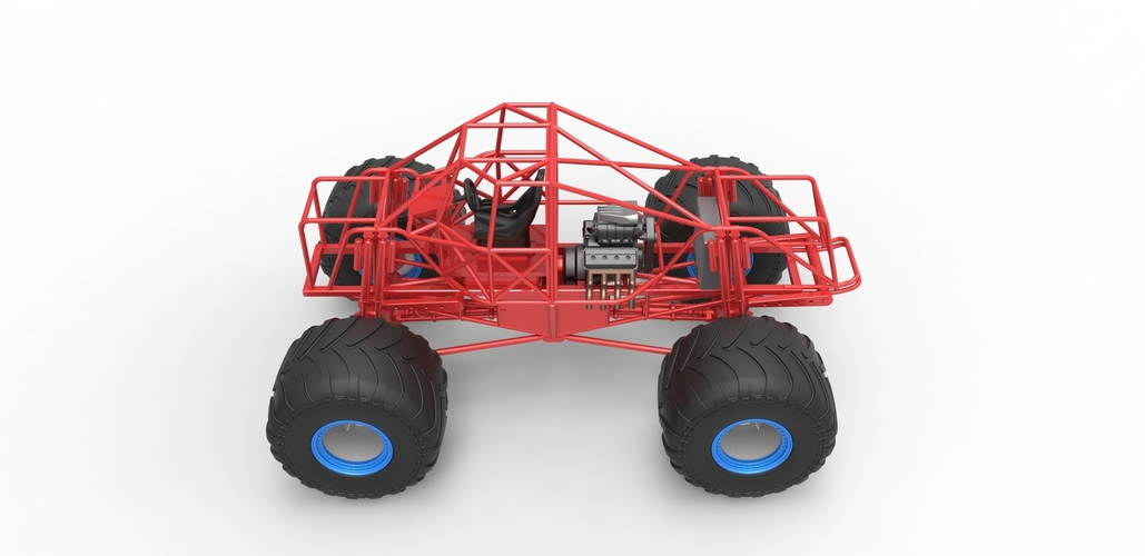 Diecast Monster truck base Scale 1:25 3D Print 487815