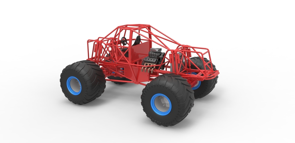 Diecast Monster truck base Scale 1:25 3D Print 487817