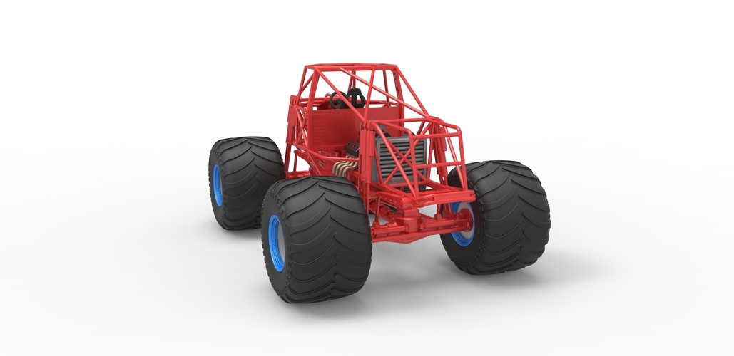 Diecast Monster truck base Scale 1:25 3D Print 487818