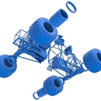 Diecast Monster truck base Scale 1:25 - Thumbnail 16