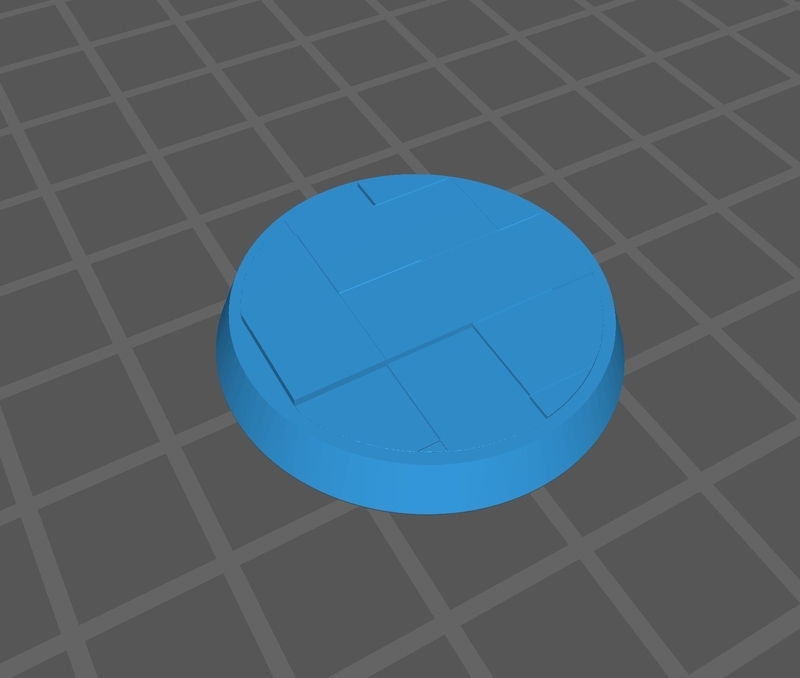 25mm Model Base (Tile Texture)