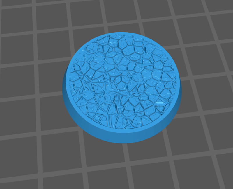 25mm Model Base (Dry River Bed Texture)