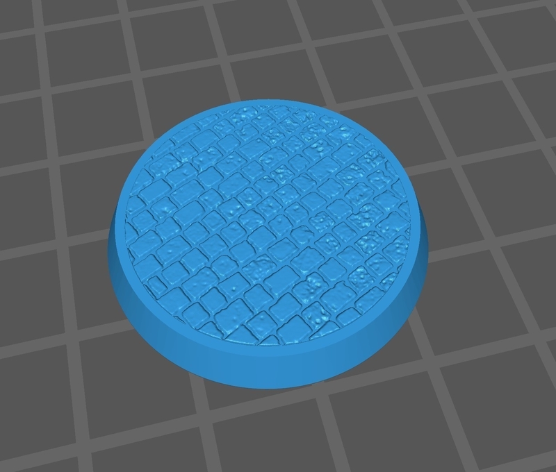 25mm Model Base (Cobbles Texture)