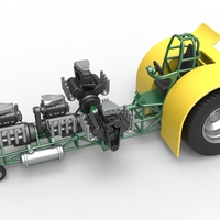 Pulling tractor with 4 engines V8 Version 4 1:25 - Thumbnail 2