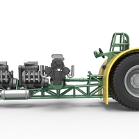 Pulling tractor with 4 engines V8 Version 4 1:25 - Thumbnail 8