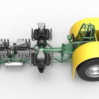 Pulling tractor with 4 engines V8 Version 4 1:25 - Thumbnail 9