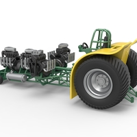 Pulling tractor with 4 engines V8 Version 4 1:25 - Thumbnail 11