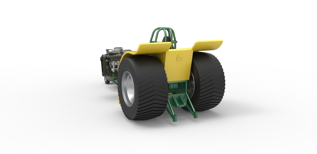 Pulling tractor with 4 engines V8 Version 4 1:25 3D Print 487856