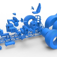 Pulling tractor with 4 engines V8 Version 4 1:25 - Thumbnail 15