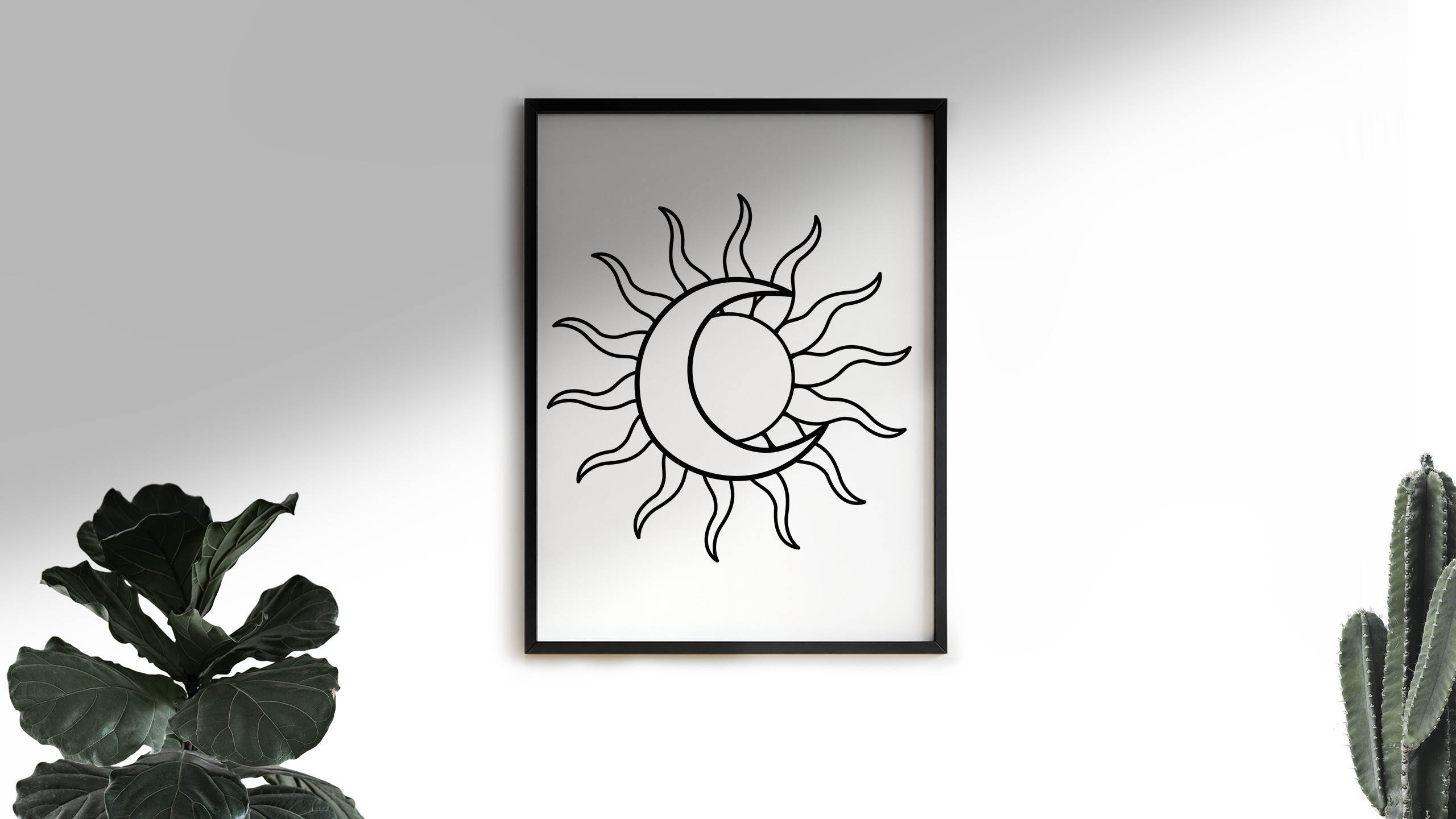 Moon and sun | Wall @ Pinshape