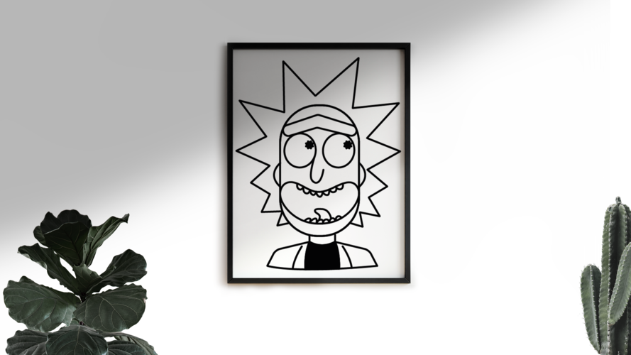 Rick | Rick and Morty | Wall 3D Print 487910