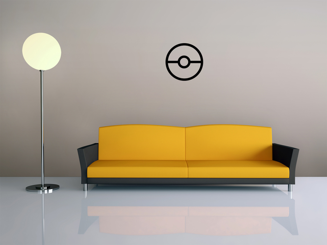 Pokeball | Pokemon | Wall 3D Print 487916