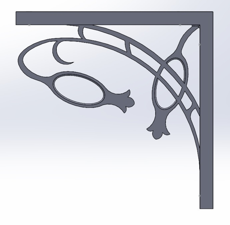 Art Nouveau style shelf