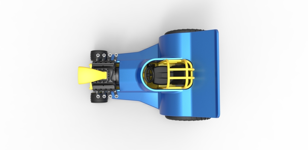 Mini Rod pulling tractor 4 Scale 1:25 3D Print 487932