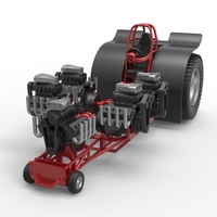 Pulling tractor with 5 engines V8 Version 2 Scale 1:25 - Thumbnail 4