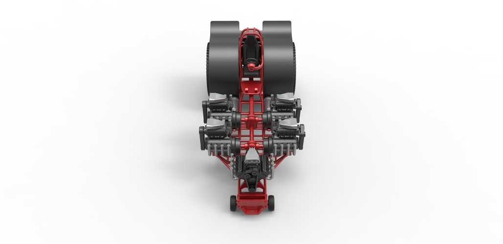 Pulling tractor with 5 engines V8 Version 2 Scale 1:25 3D Print 487954