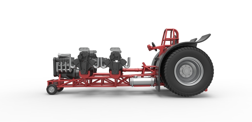 Pulling tractor with 5 engines V8 Version 2 Scale 1:25 3D Print 487956