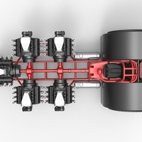 Pulling tractor with 5 engines V8 Version 2 Scale 1:25 - Thumbnail 10