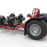 Pulling tractor with 5 engines V8 Version 2 Scale 1:25 - Thumbnail 11