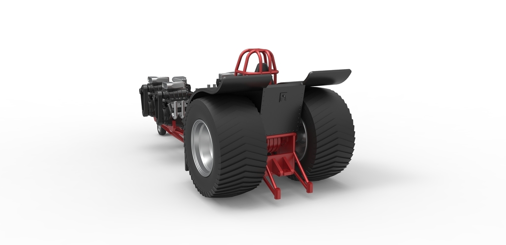 Pulling tractor with 5 engines V8 Version 2 Scale 1:25 3D Print 487960