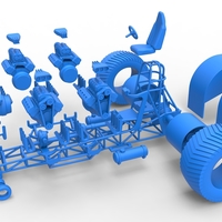 Pulling tractor with 5 engines V8 Version 2 Scale 1:25 - Thumbnail 15