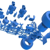 Pulling tractor with 5 engines V8 Version 2 Scale 1:25 - Thumbnail 16